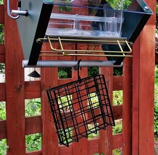 Feeder with suet cage