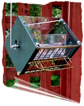 Rf2-Cardinal Clear Squirrel Proof Bird Feeder by RollerFeeder